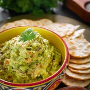Simple and delicious home-made guacamole, very refreshing and perfect side for any meal.